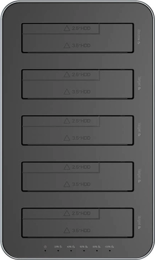 Cinq baies et capacité jusqu’à 110 To