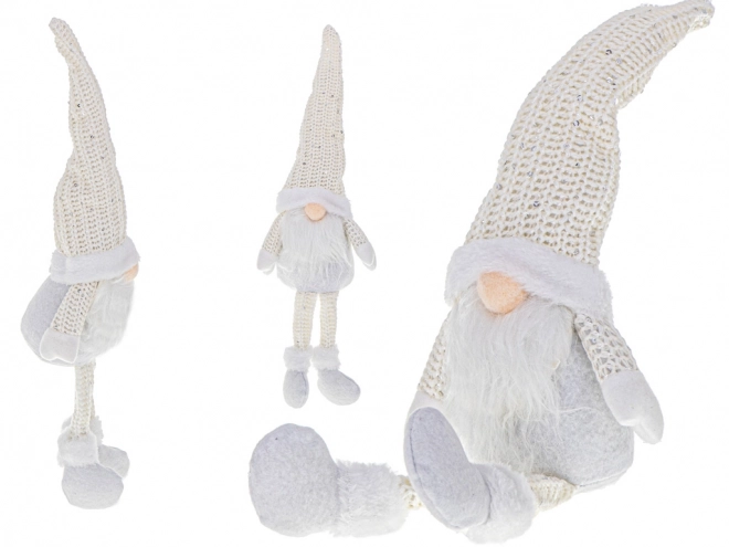 Lutin de Noël avec barbe blanche 47cm