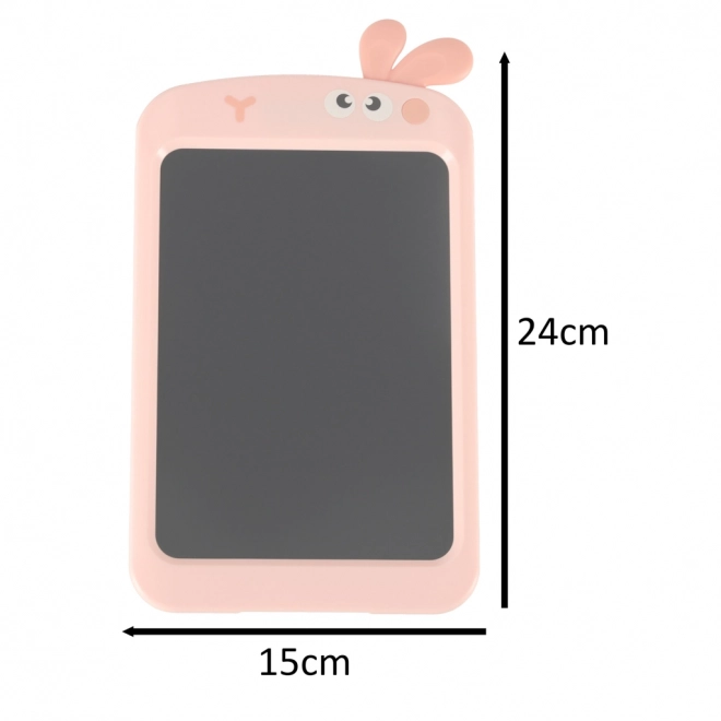 Tablette de dessin avec lapin 8,5' rose