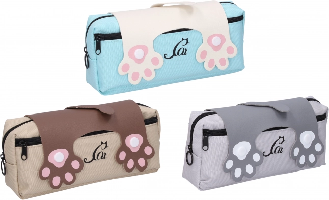 Trousse avec motif de patte de chat 20 × 5,5 × 9 cm