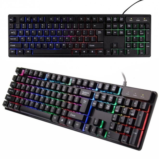 Clavier de jeu avec rétroéclairage LED