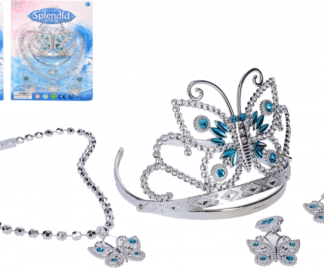 Set de bijoux de princesse pour enfants 4 pcs