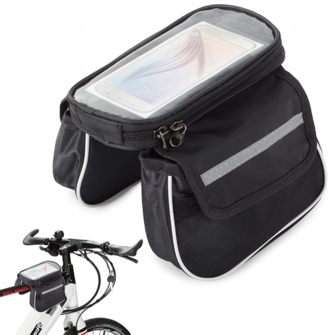 Sacoche de cadre de vélo pour étui de téléphone