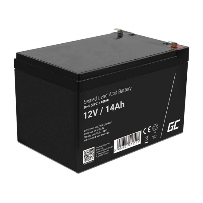 Batterie rechargeable AGM 12V 14Ah Batterie sans entretien pour UPS ALARME