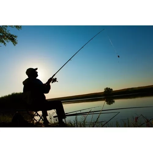 Chaise / Fauteuil pliant de pêche / camping - noir