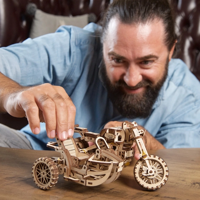 Ugears puzzle 3D Moto avec side-car 380 pièces