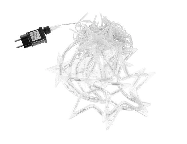 Rideau lumineux LED coloré avec étoiles et croissants de lune - 5 m, 138 LED