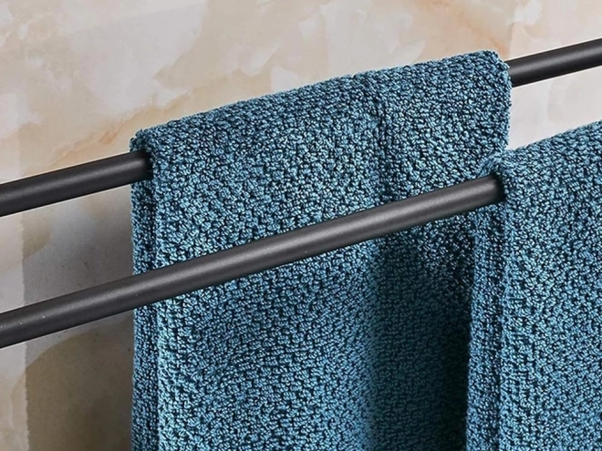 Support double pour serviettes de salle de bains