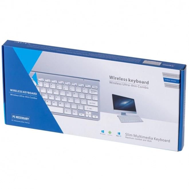 Clavier sans fil pour Smart TV argenté