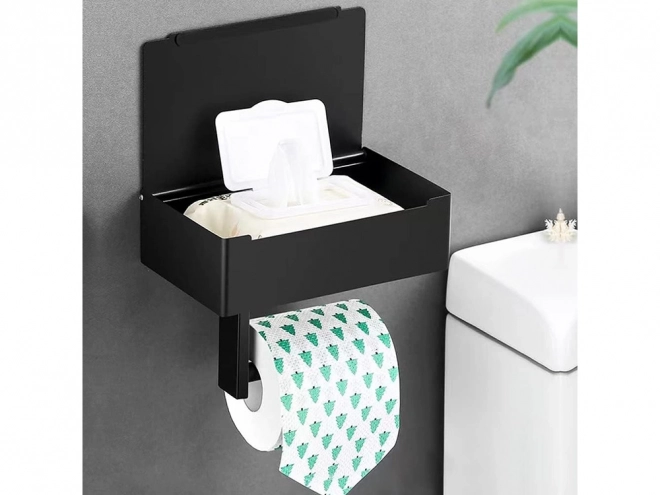 Porte-papier toilette stylé avec étagère pour mouchoirs