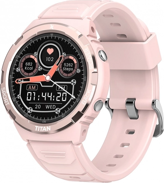 Montre connectée sport Titan Valkiria rose