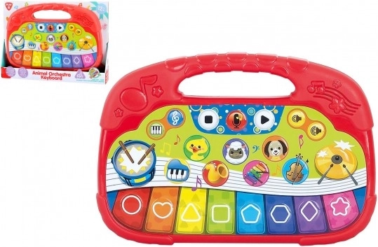 Petit piano avec animaux pour tout-petits 25 cm avec sons et mélodies