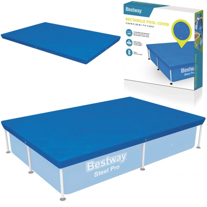 Couverture pour piscine rectangulaire Bestway 224x154 cm