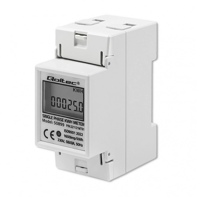 Compteur électronique monophasé | Rail DIN | 230V | LCD | 2P