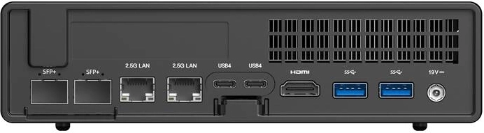 Connectivité professionnelle : 2× 10Gb SFP+ et 2× USB4
