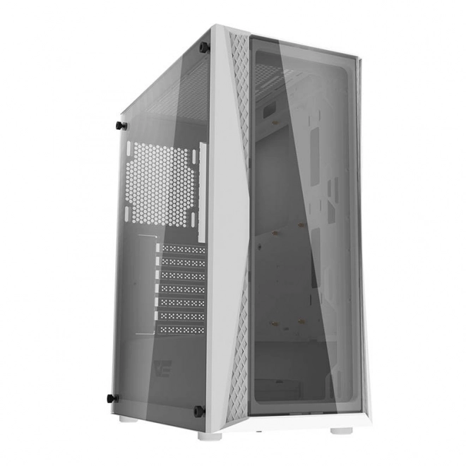 Boîtier d'ordinateur Darkflash DK352 Plus avec 4 ventilateurs (noir et blanc)