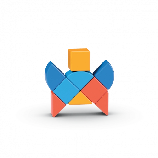 Cubes magnétiques Geomag Magicube Shapes - Animaux 9 pièces