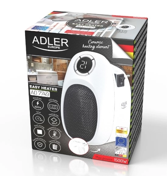 Adler AD 7749 Thermo ventilateur - Chauffage facile