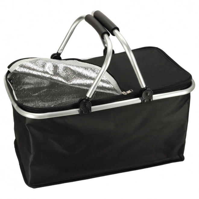 Panier thermique pliable noir pour pique-nique