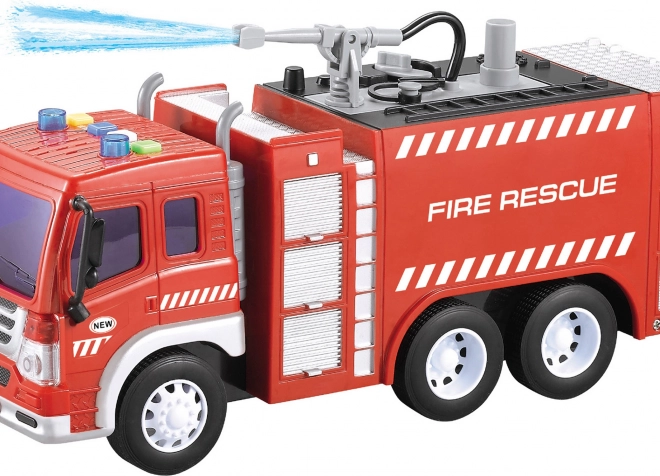 Camion de pompiers avec canon à eau et effets lumineux et sonores 27 cm
