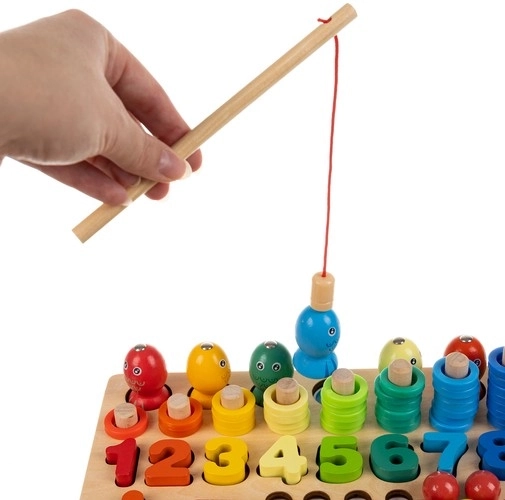 Puzzle en bois à mosaïque avec billes