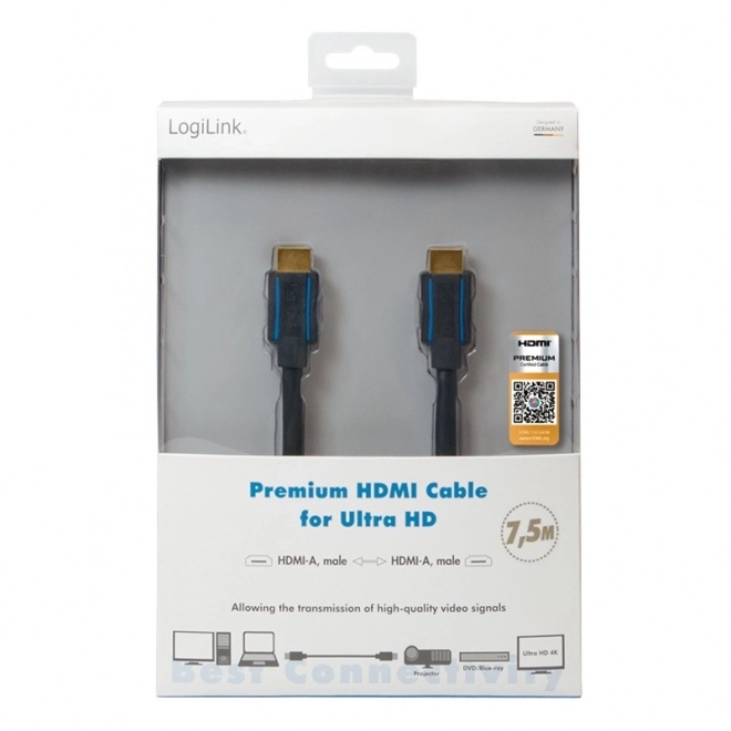 Câble HDMI Ultra HD 7.5m Premium