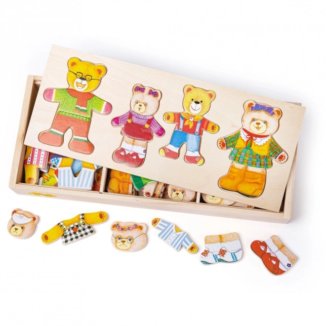 Puzzle à habiller Famille d'ours de Bigjigs Toys