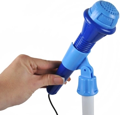 Microphone avec pied et bouton ON/OFF