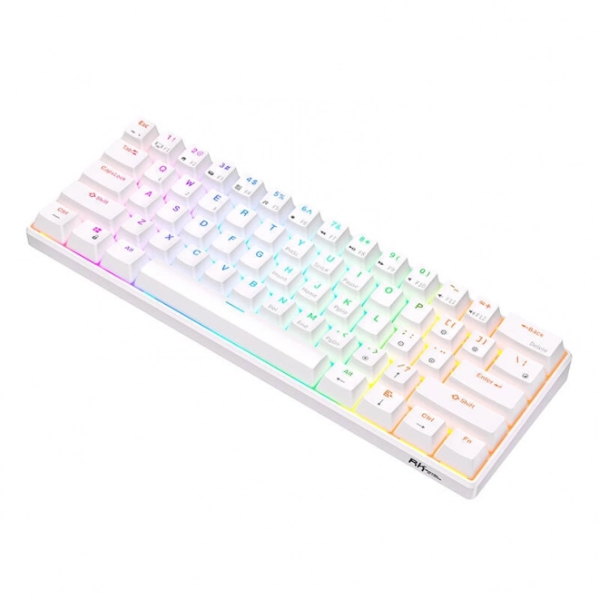 Clavier mécanique Royal Kludge RK61 RGB blanc