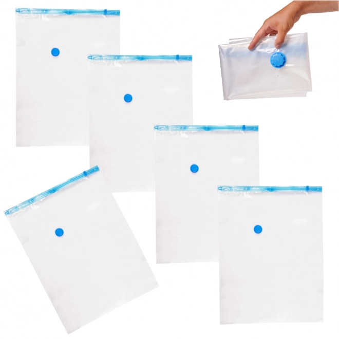 Sacs sous vide pour vêtements 5 pièces 60x80 cm
