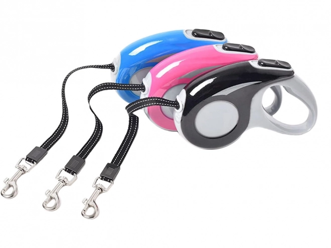 Harnais automatique pour chien avec verrouillage 5 m 15 kg – Blanc-noir