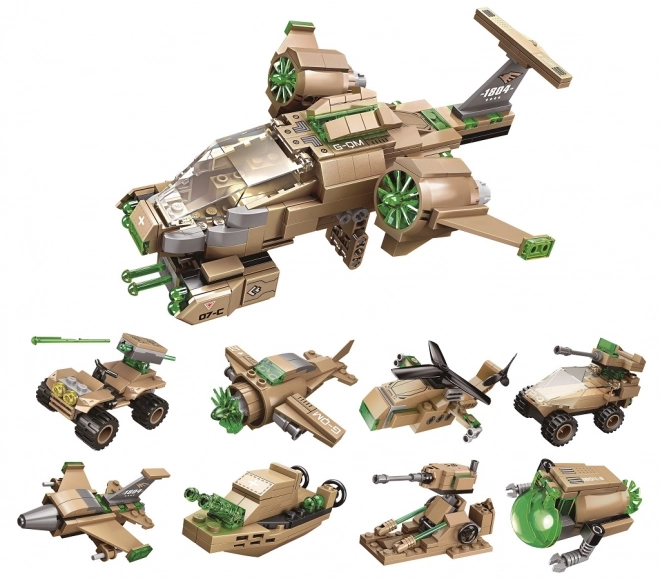 Qman Avion d'attaque kit de construction 8 en 1