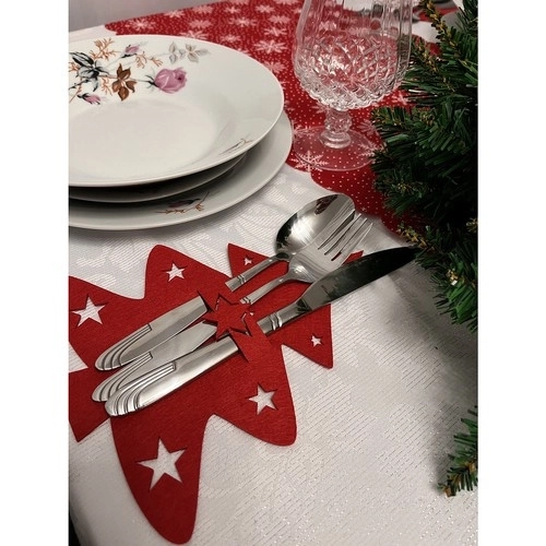 Accessoires de Noël pour couverts - sapins Ruhhy, 12 pièces
