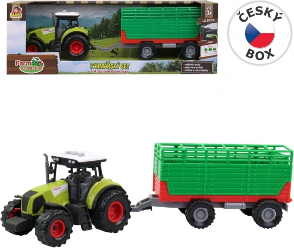 Tracteur avec remorque détachable avec lumière et son