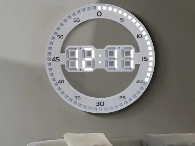 Réveil numérique LED avec thermomètre et alarme