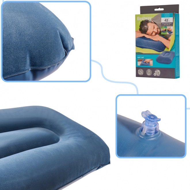 Bestway oreiller de voyage gonflable en velours