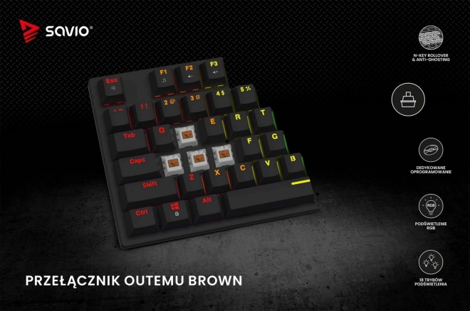 Clavier mécanique Savio Tempest X2 RGB Outemu Brown