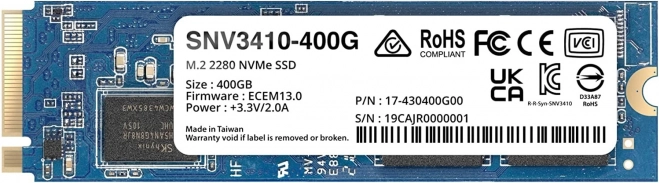 SSD NVMe 400 Go M.2 2280 Synology SNV3410