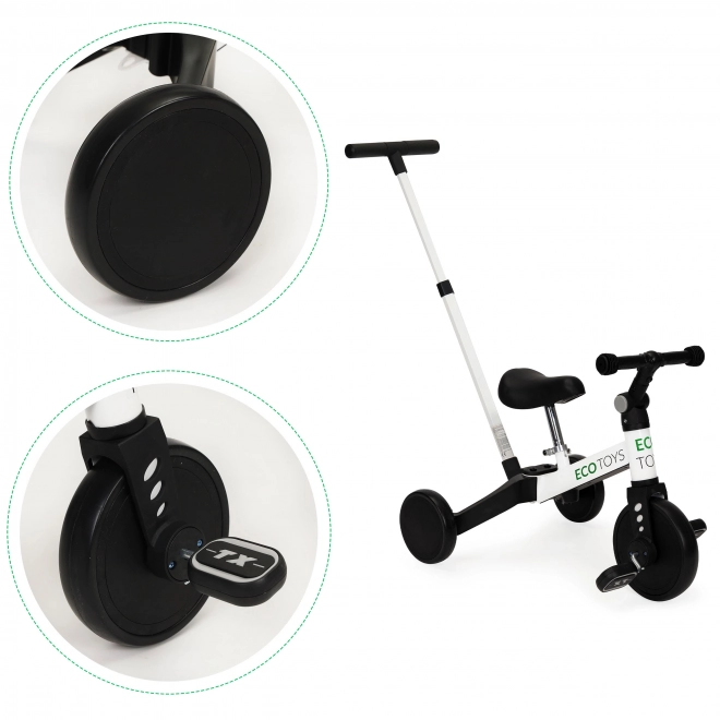 Tricycle vélo d'équilibre avec poignée poussée 2 en 1
