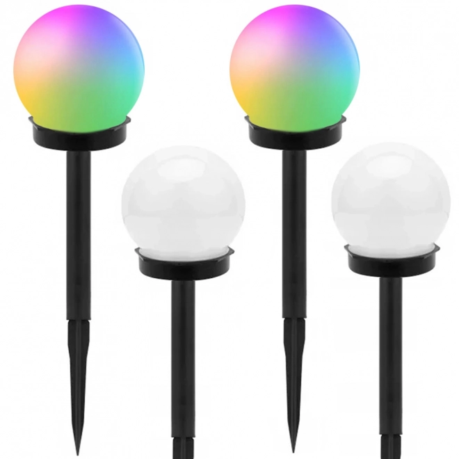 Lampes solaires de jardin à billes RGB
