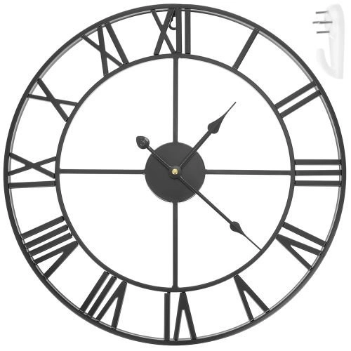 horloge murale rétro noire
