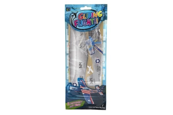 Avion à lancer modèle en mousse 24cm mélange de couleurs