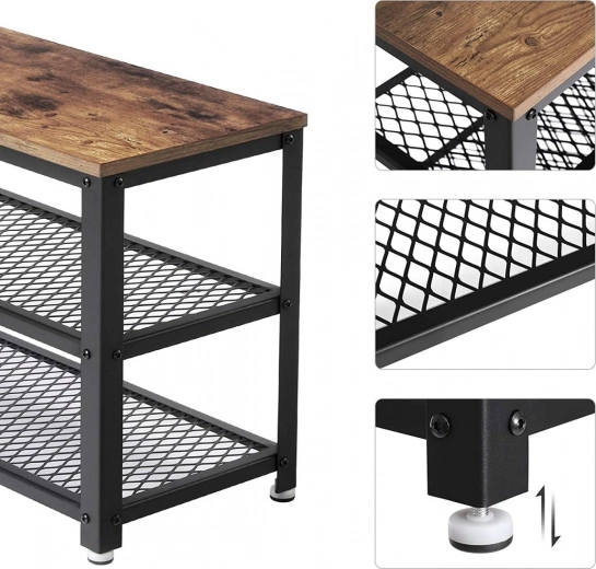 Deux étagères aérées pour jusqu’à 8 paires de chaussures