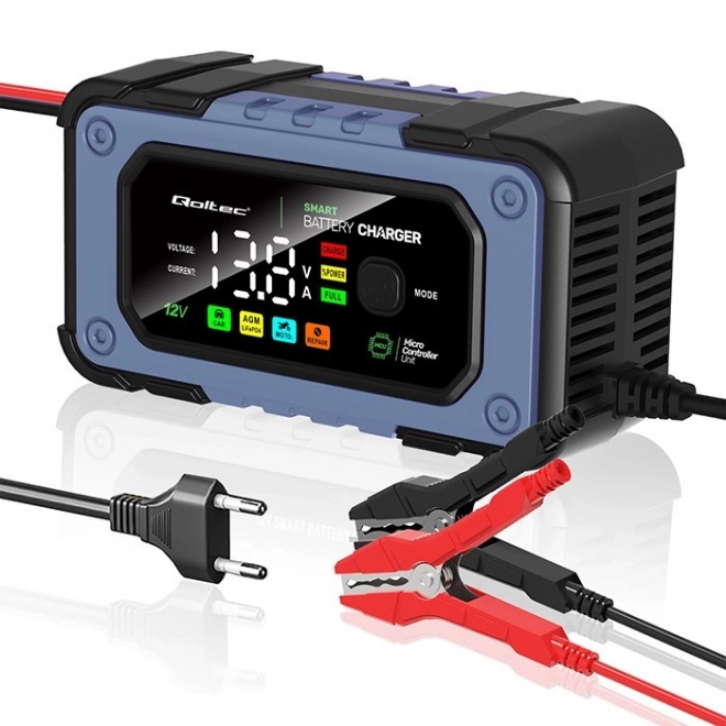 Chargeur intelligent de batteries Qoltec avec fonction de réparation 12V 7A LED 4 modes