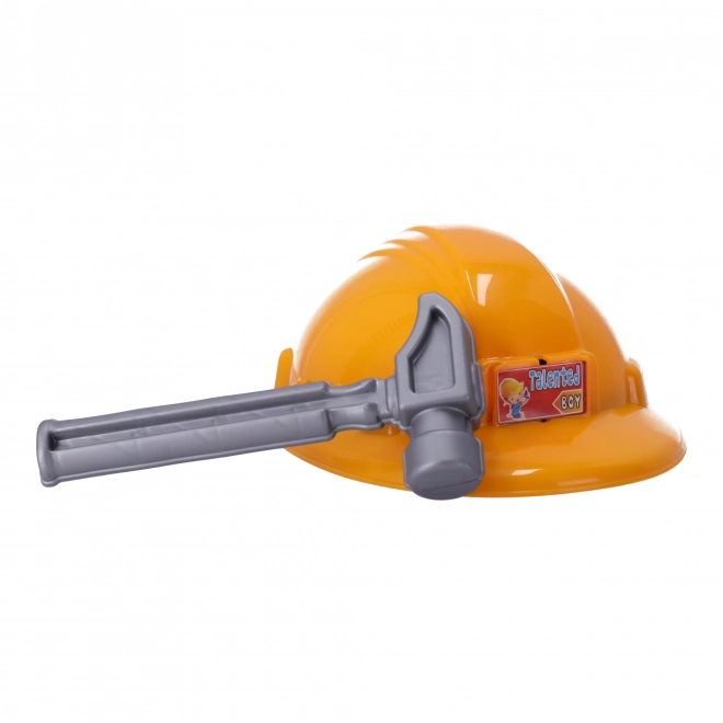 Ensemble de petit bricoleur avec casque et outils
