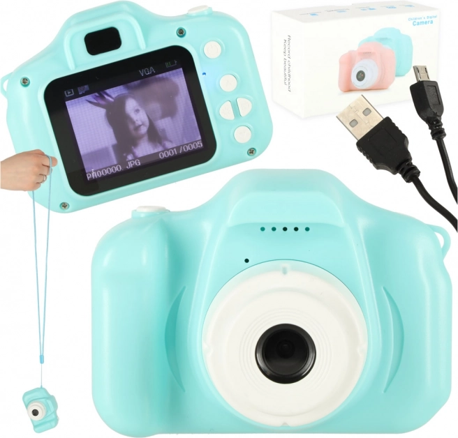 Appareil photo numérique pour enfants avec jeux et vidéo HD 2,0" – Bleu