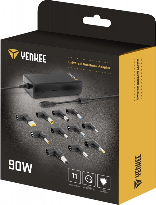 Adaptateur d'alimentation universel pour ordinateur portable 90W avec jeu de 11 embouts