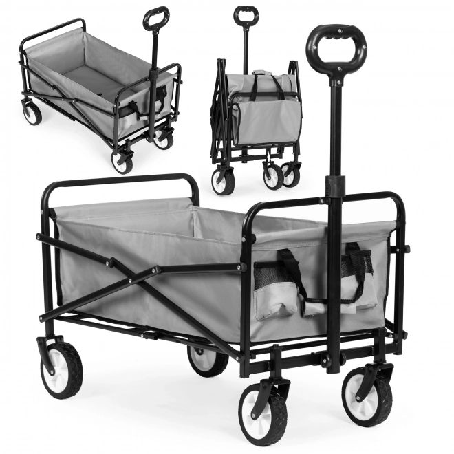 Chariot de jardin pliable MultiGarden gris 48x90 cm