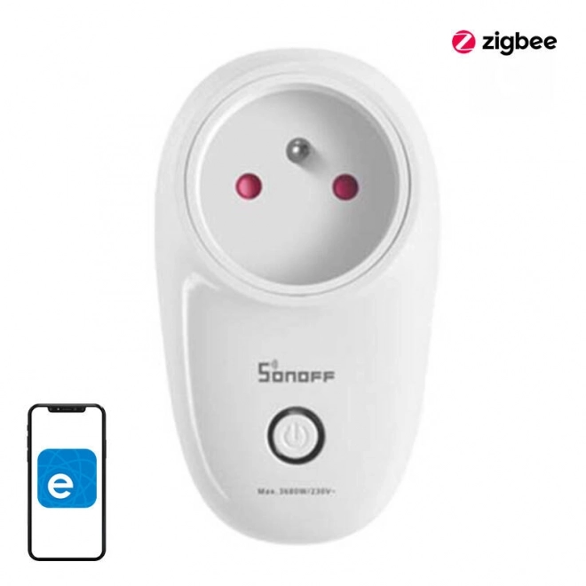 Prise intelligente Wi-Fi Sonoff S26R2ZBTPE-FR (Type E)