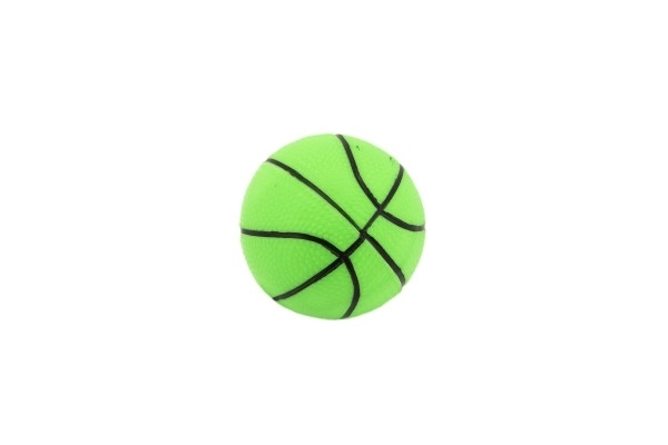 Balle de basket en caoutchouc 8,5 cm dans un filet, possibilité de 5 couleurs